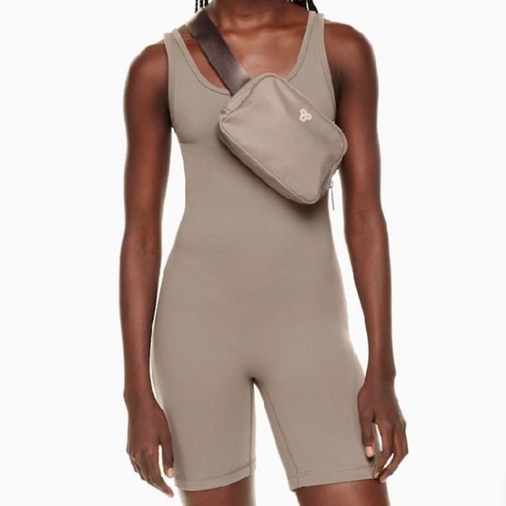 Aritzia Taupe Sleeveless Romper